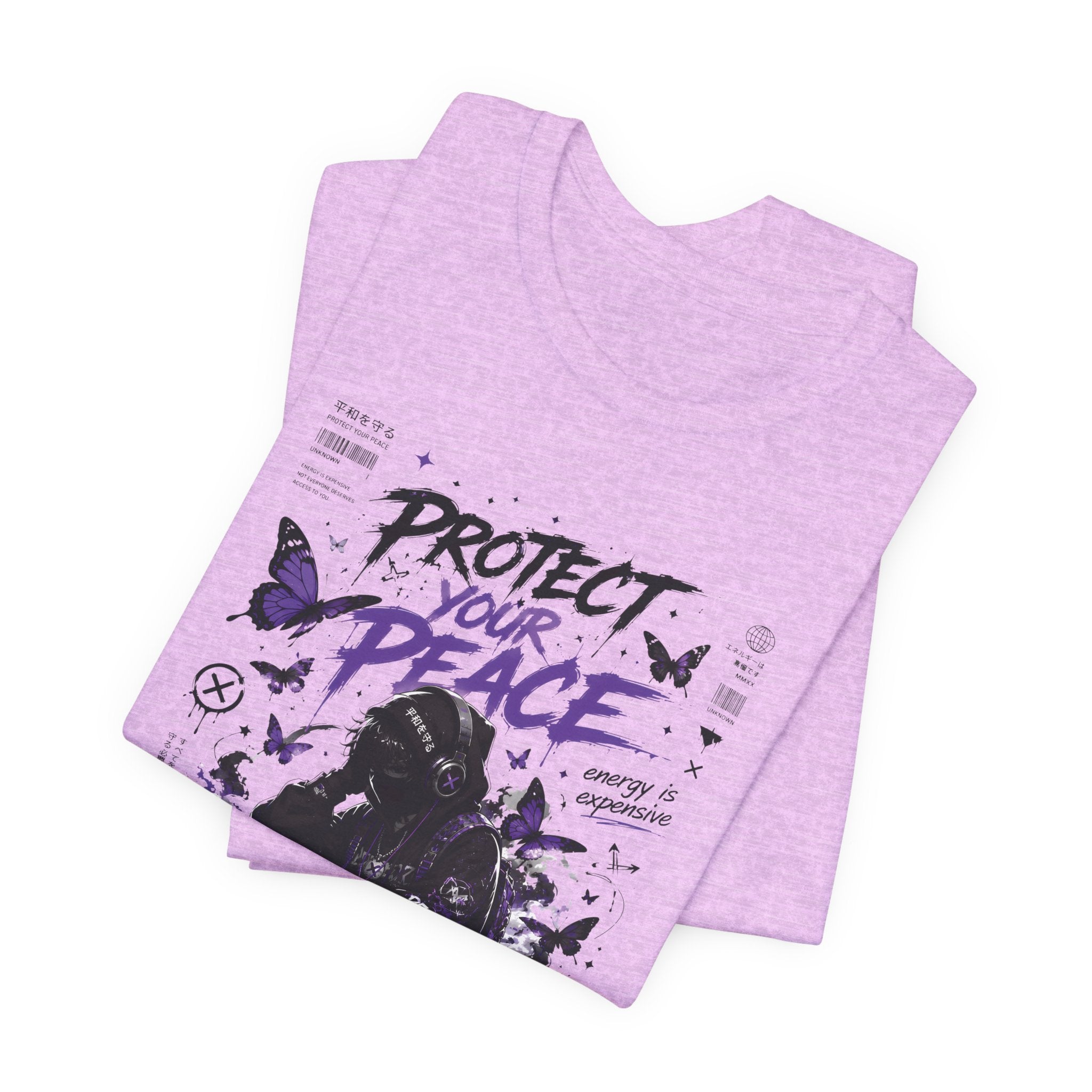 Protect Your Peace T-Shirt — Gothic Butterfly Graphic Tee