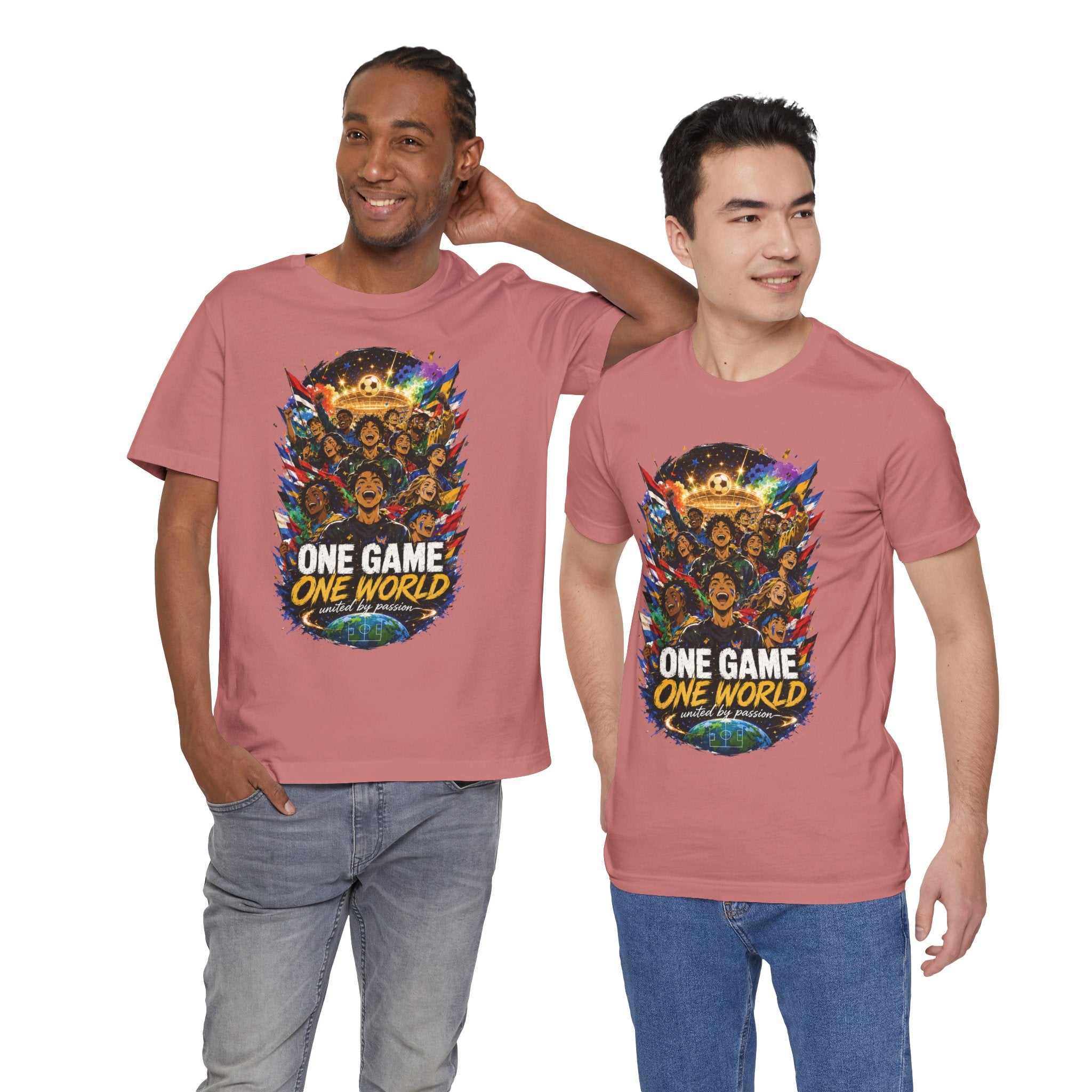 Soccer Graphic Tee - "One Game One World" Graphic T-Shirt