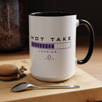 Accent Coffee Mug — "Hot Take Loading" Progress Bar Coffee Mug