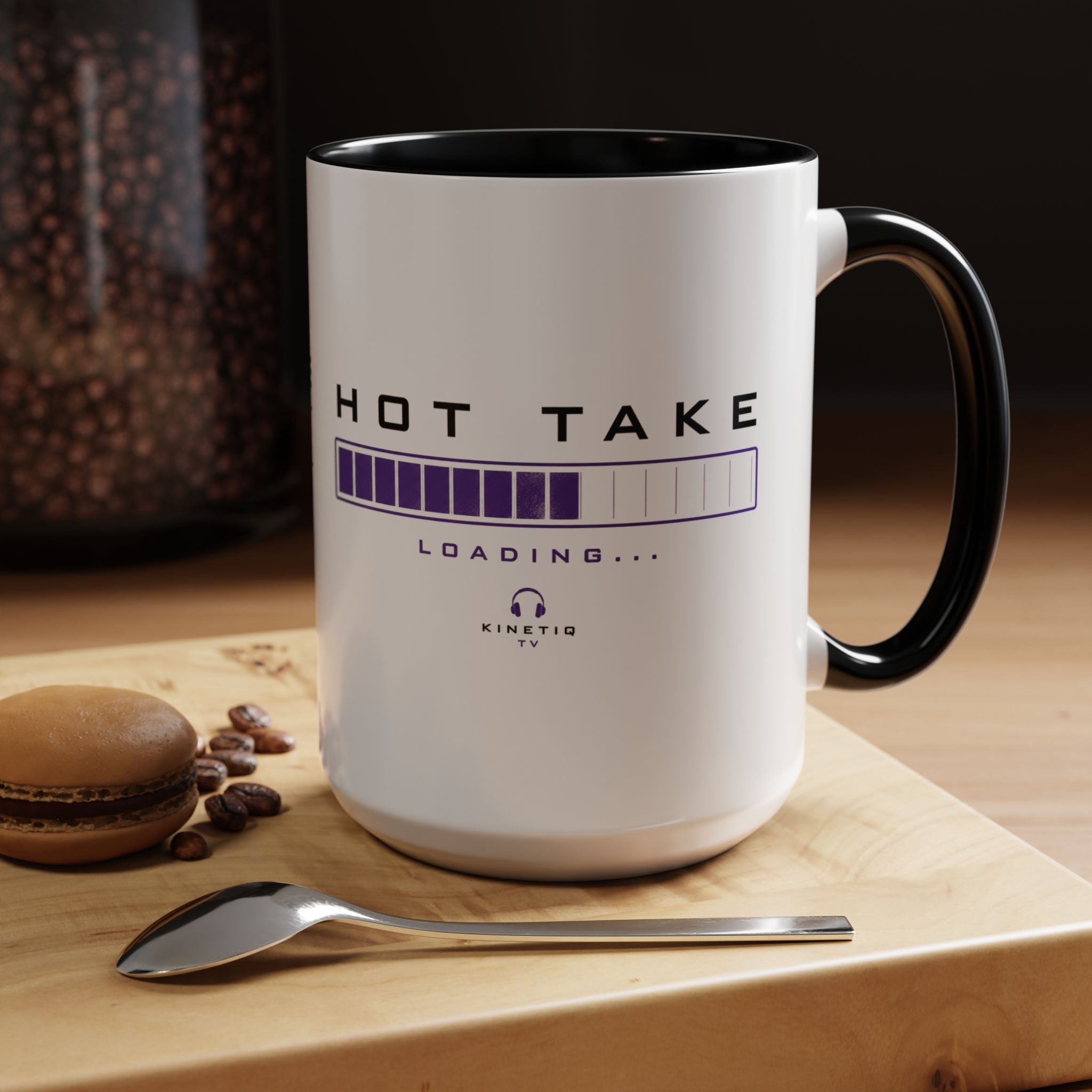 Accent Coffee Mug — "Hot Take Loading" Progress Bar Coffee Mug