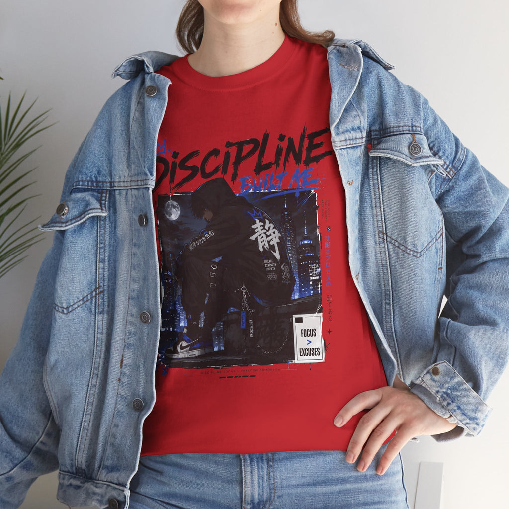 Discipline Anime Graphic Tee — Night Samurai Streetwear