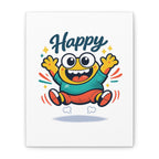 Happy Blob Cartoon Canvas | Bold Cartoon, Thick Outline, Kawaii Minimal