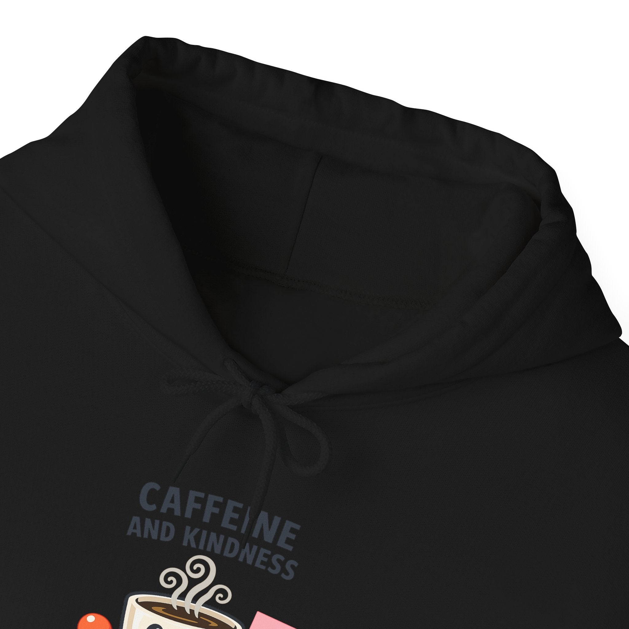 Caffeine and Kindness Hoodie - Cozy Coffee-Themed Sweatshirt