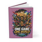 One Game One World Soccer Hardcover Journal — Personalized Number 10 Notebook