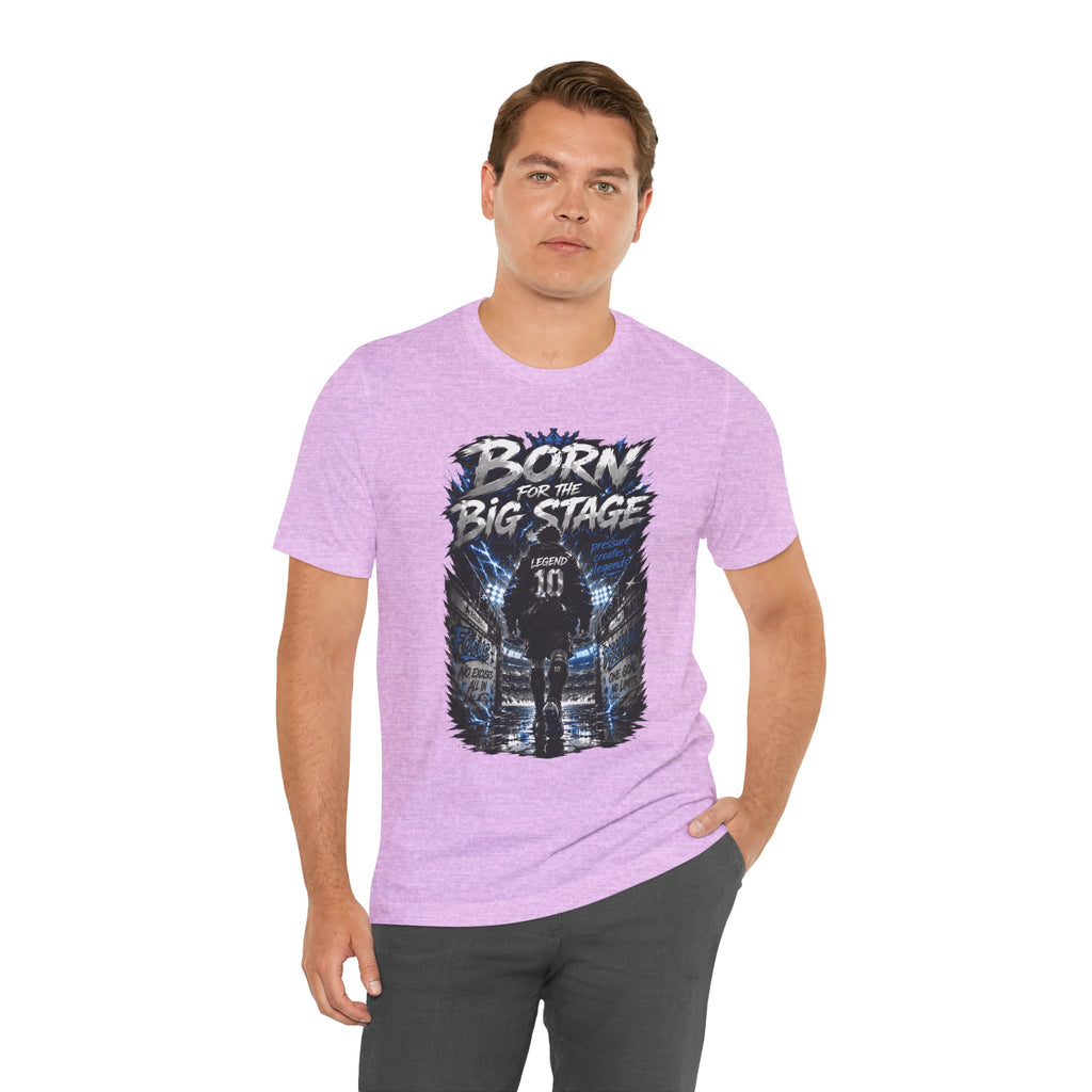 Soccer Player T‑Shirt — "Born for the Big Stage" Football Match Tee