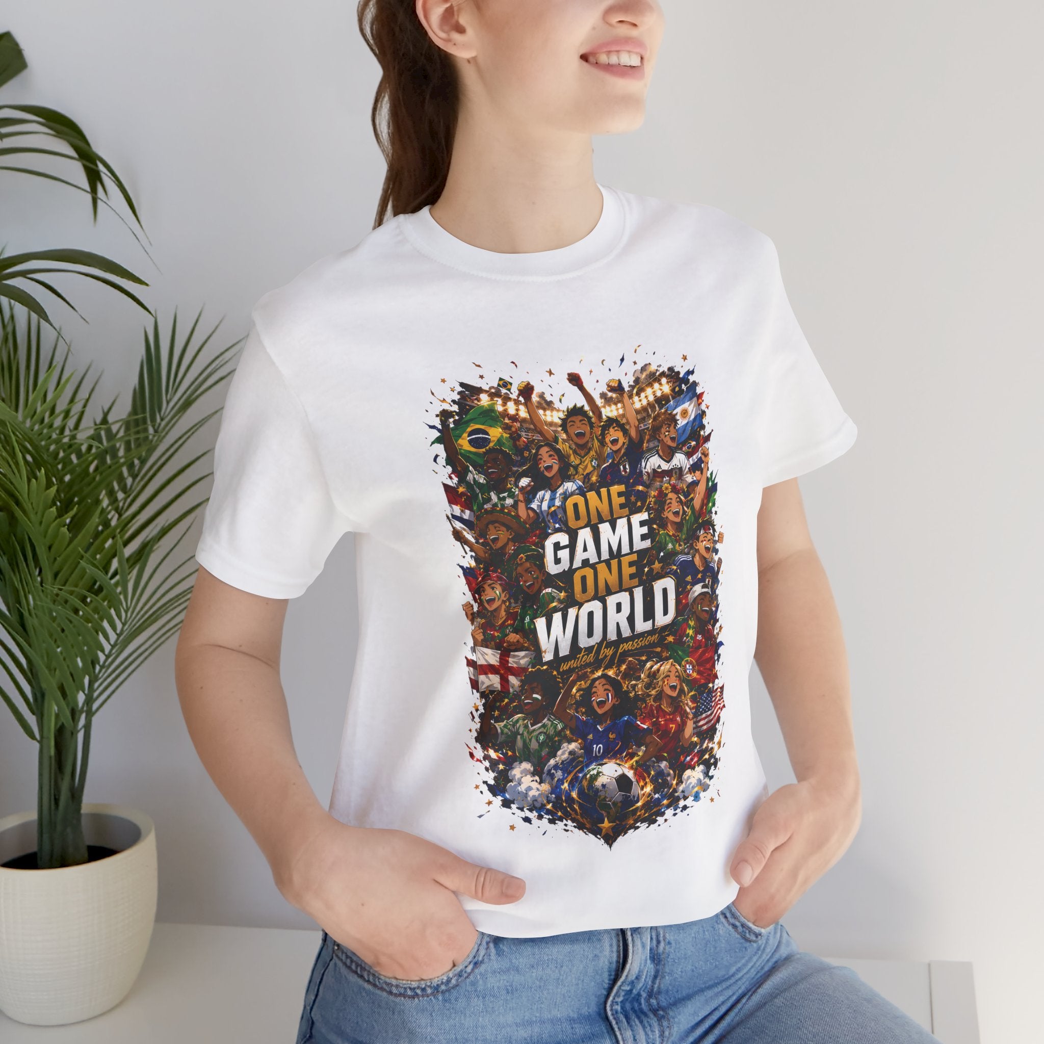 T-Shirt — 'One Game One World' Gamer Graphic Tee