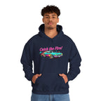 Retro Cartoon Dragster Hoodie – Vintage Racing Flame Graphic Pullover