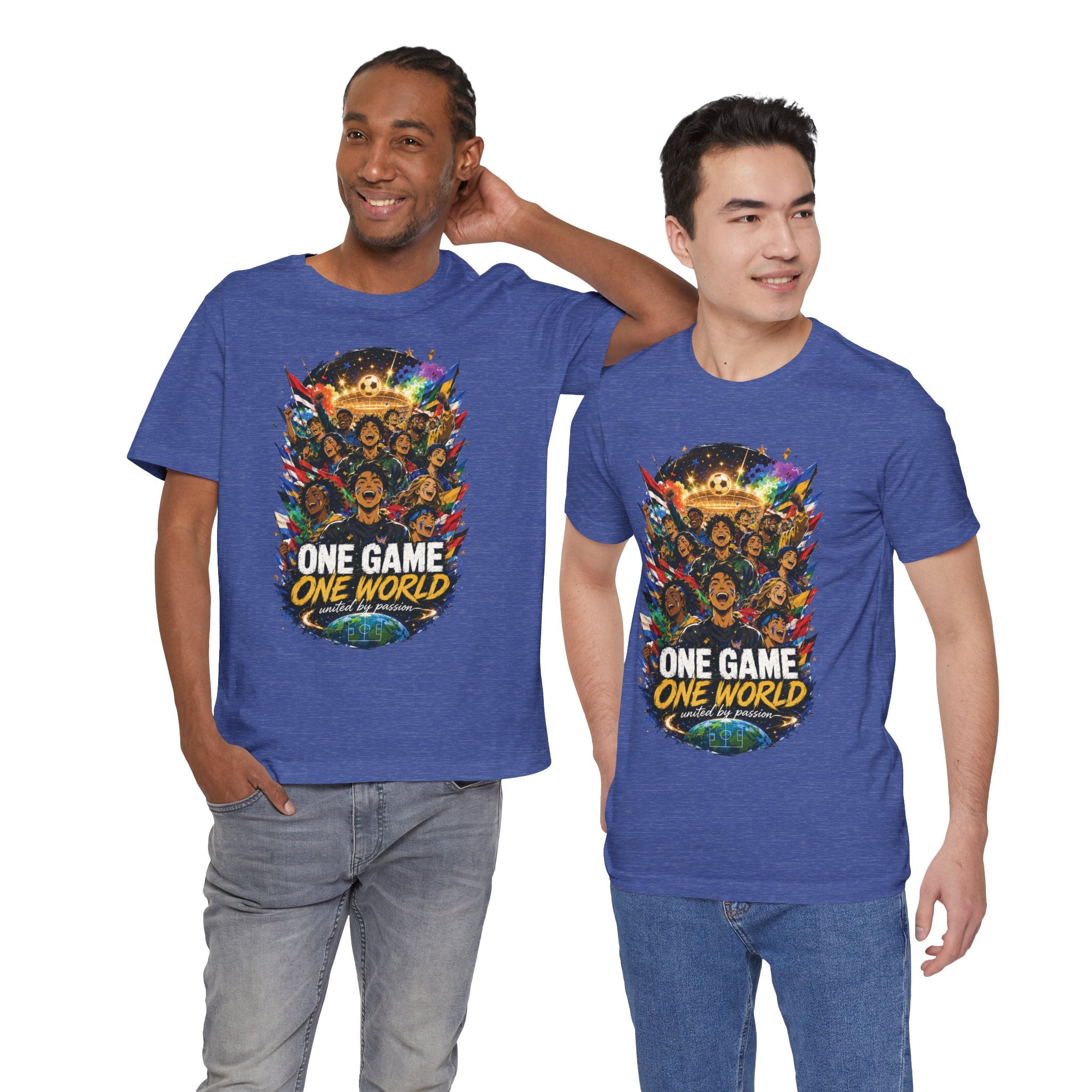 Soccer Graphic Tee - "One Game One World" Graphic T-Shirt
