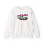 Cartoon Dragster Flames Sweatshirt | Vintage Car Illustration, Racing Flame