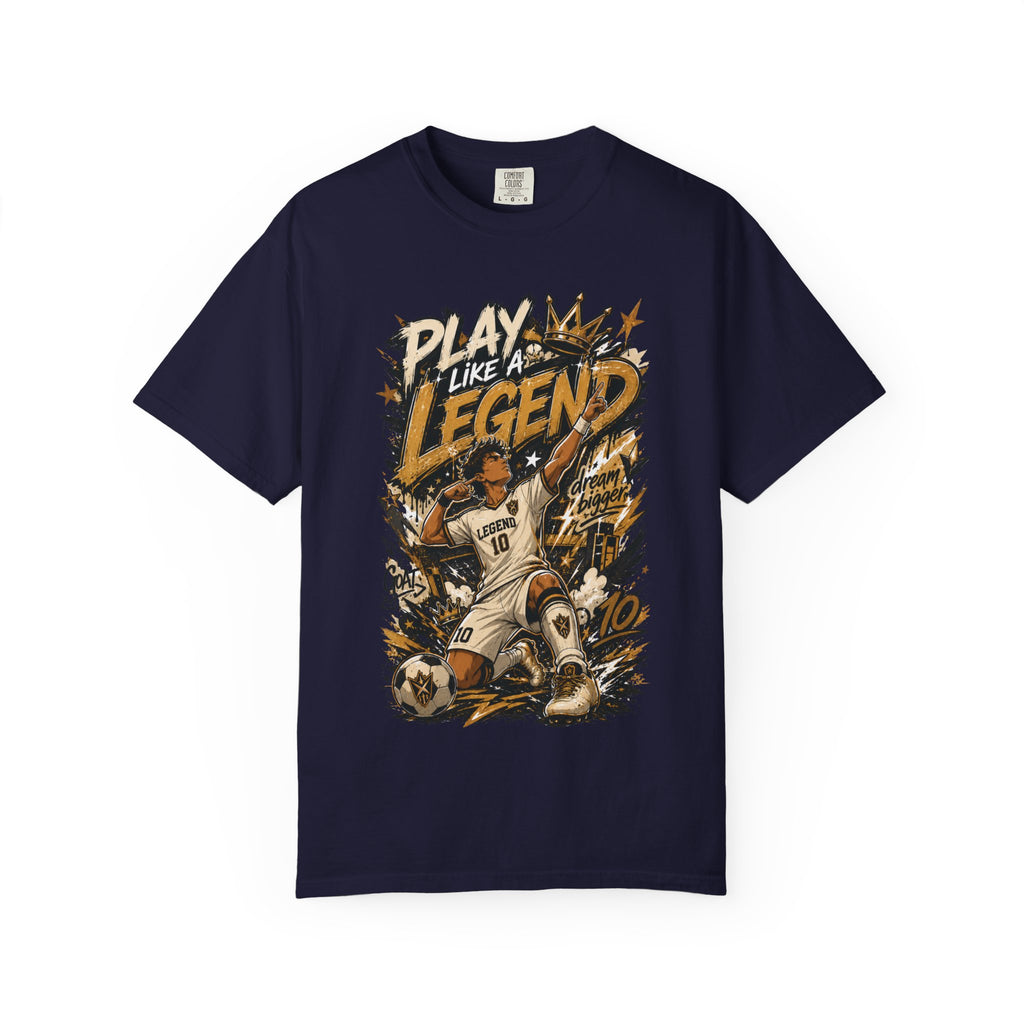Play Like a Legend Soccer T-Shirt — Vintage Goal Celebration Graphic Tee