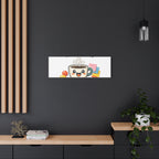 Caffeine and Kindness Canvas - Coffee-Themed Wall Art