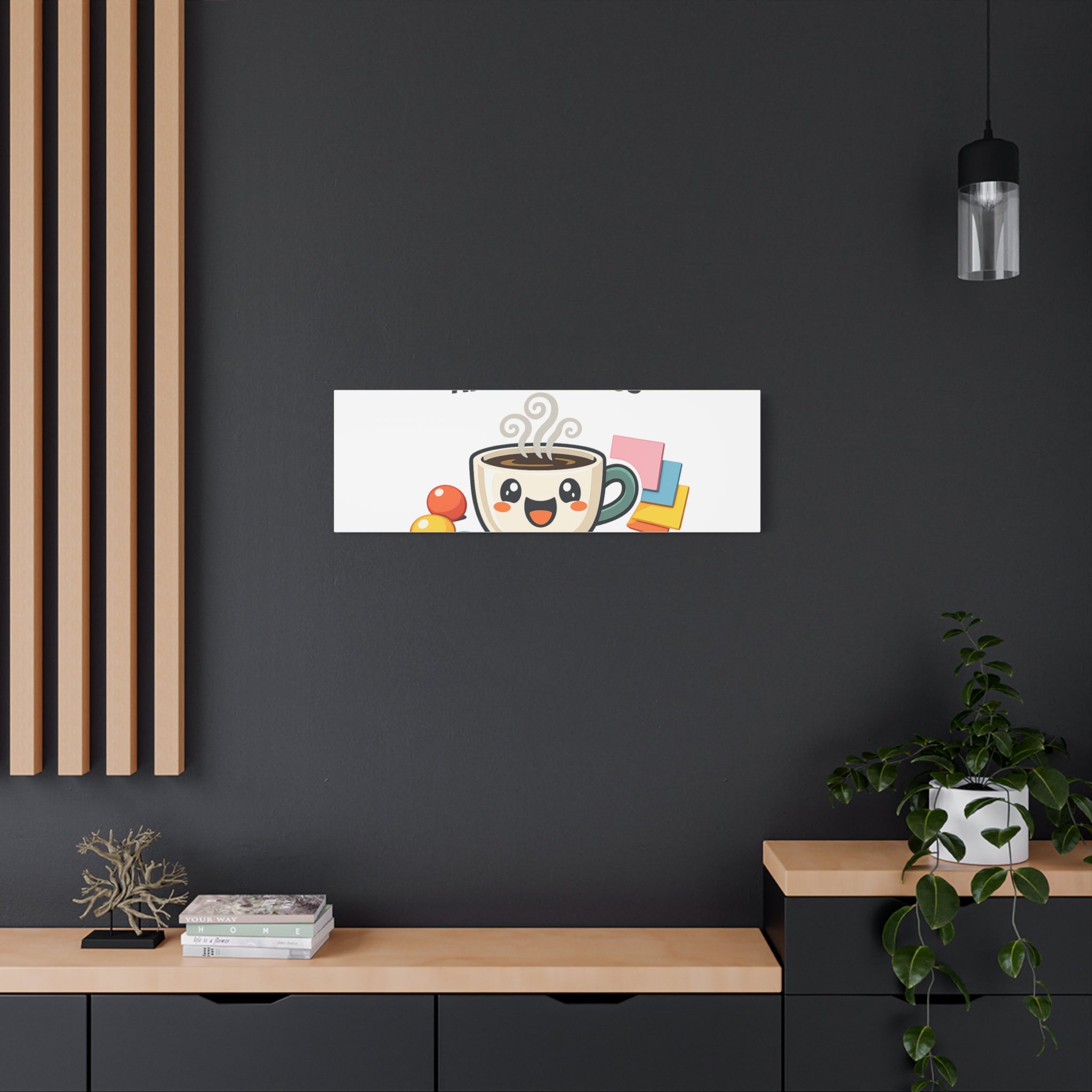 Caffeine and Kindness Canvas | Office Humor, Coffee Fuel Wall Art