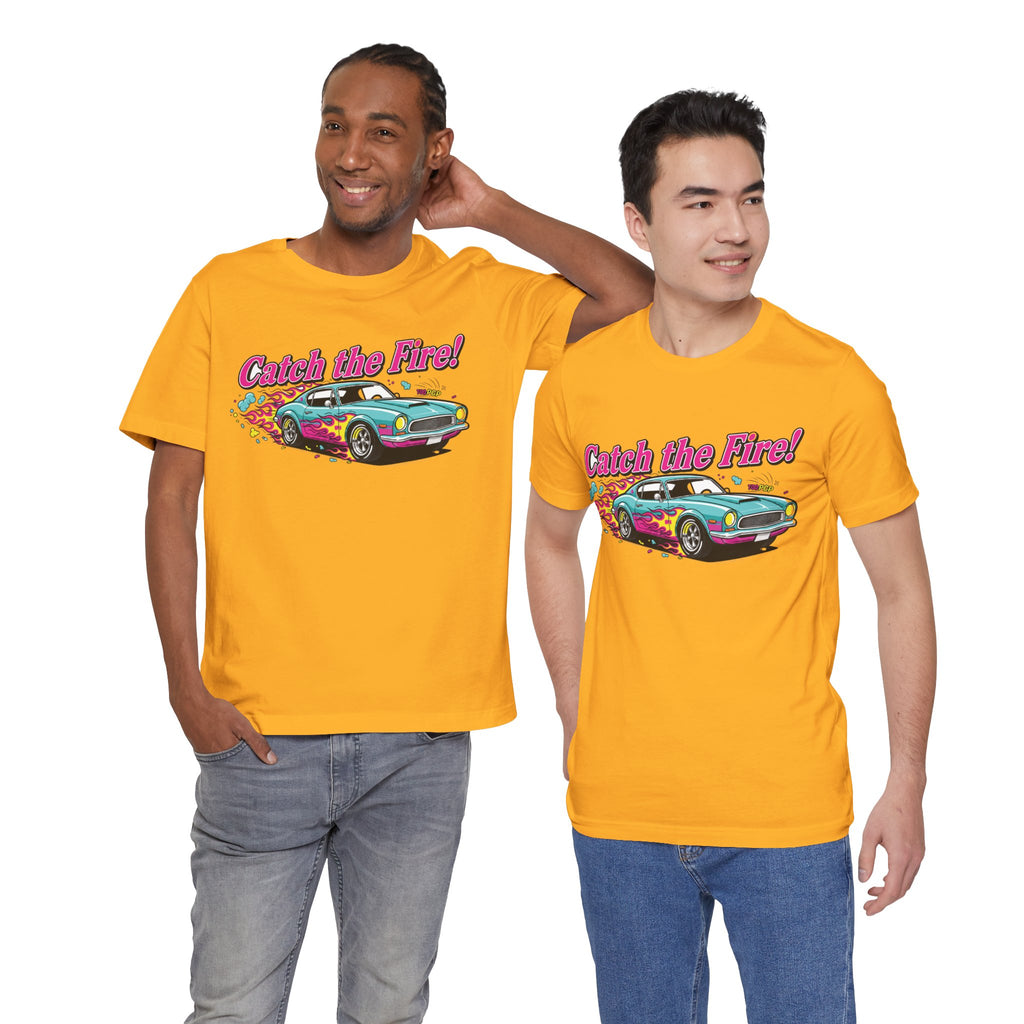 Catch the Fire Vintage Muscle Car Graphic T Shirt
