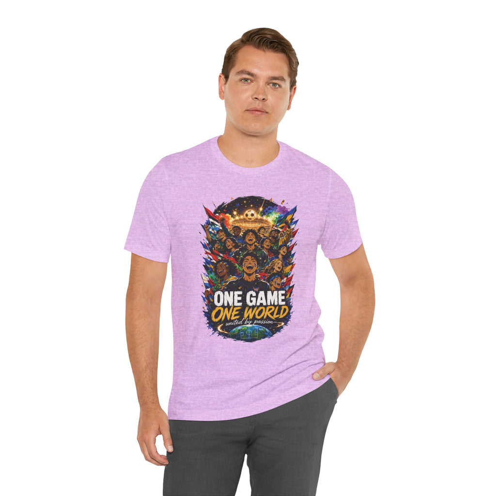 Soccer Graphic Tee - "One Game One World" Graphic T-Shirt