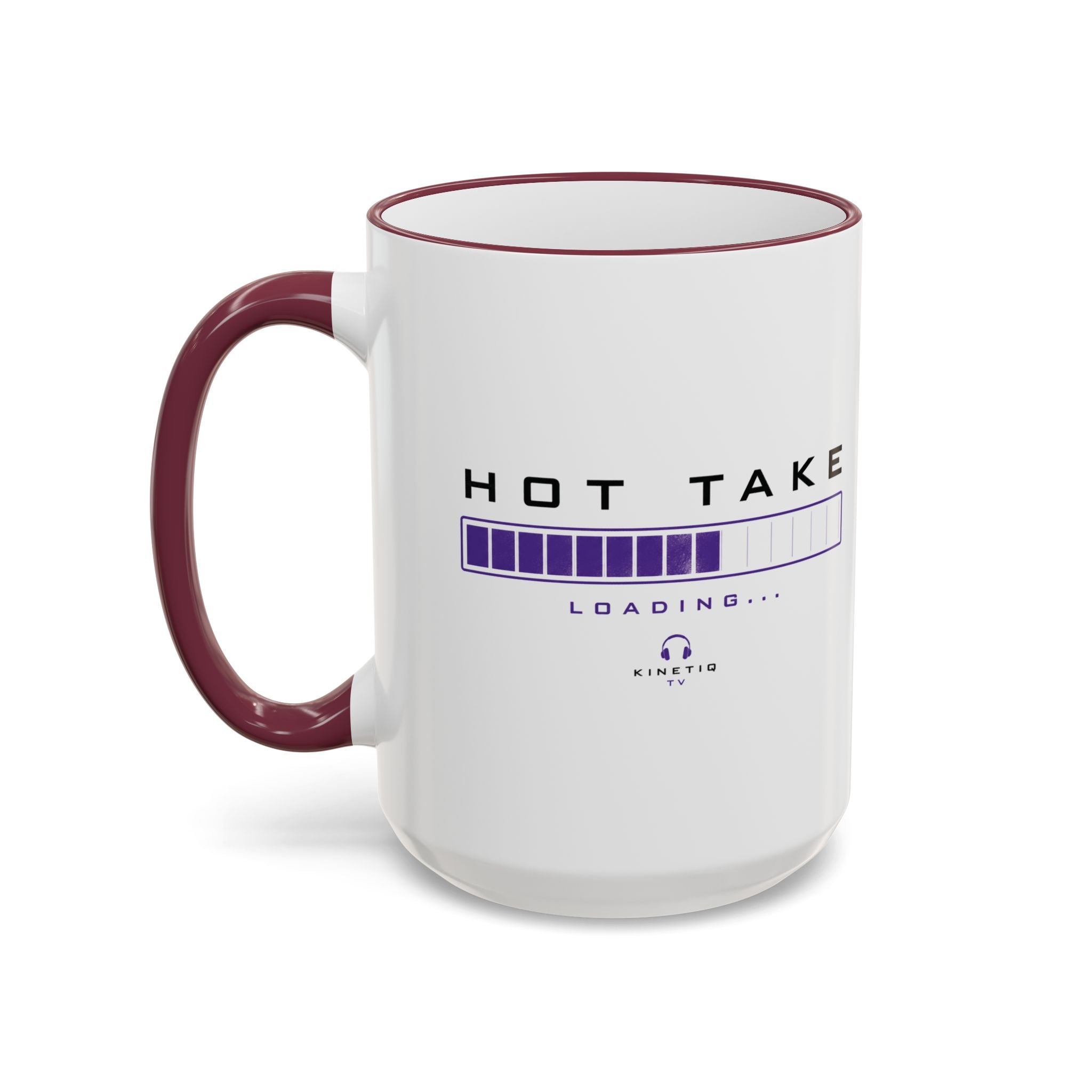 Hot Take Loading Mug — Funny Progress Bar Accent Rim & Handle Tea Coffee Cup