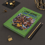 Hardcover Journal — 'One Game One World' Soccer Team Illustration (Personalized Back Number)