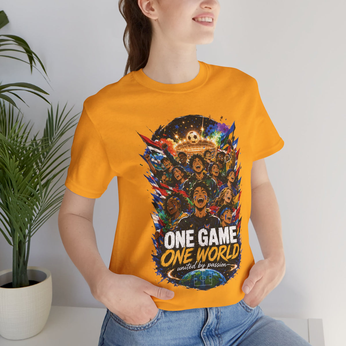 One Game One World Soccer Graphic T Shirt