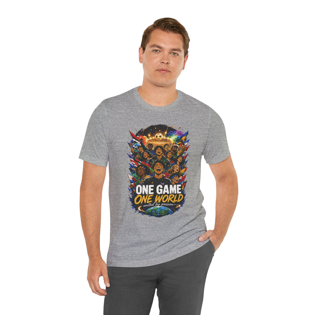 Soccer Graphic Tee - "One Game One World" Graphic T-Shirt