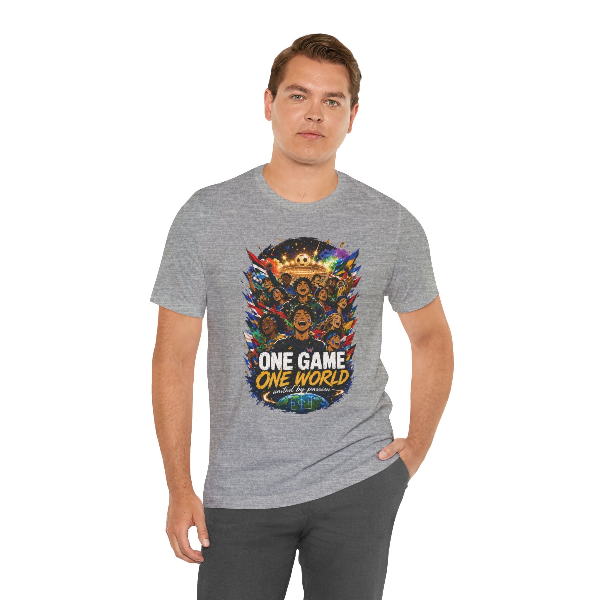 Soccer Graphic Tee - "One Game One World" Graphic T-Shirt