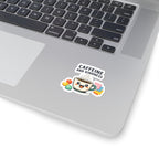 Caffeine and Kindness Sticker - Cute Coffee-Themed Decal