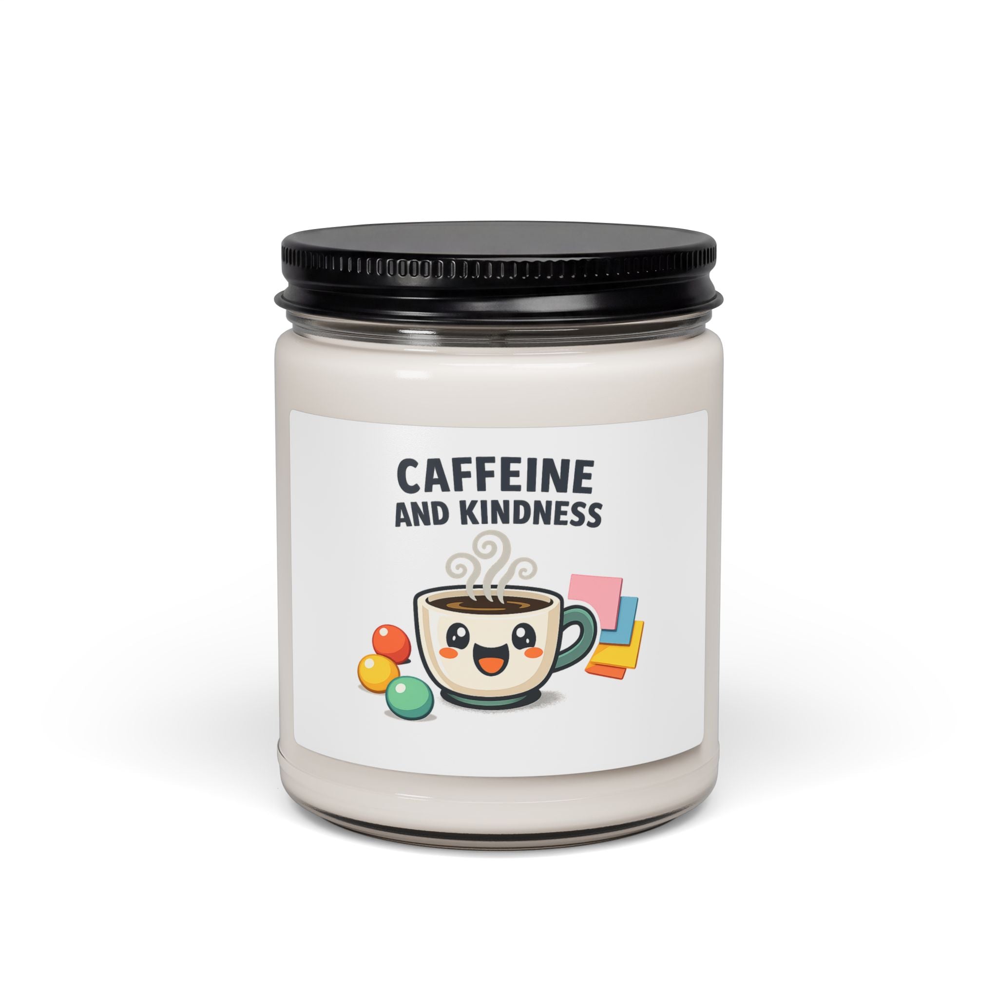 Caffeine and Kindness Soy Candle - Cozy Coffee-Inspired Scent