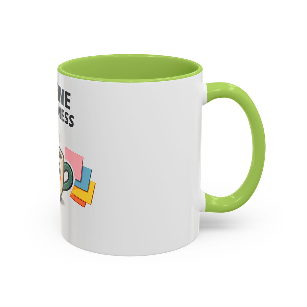 Caffeine and Kindness Coffee Mug — Cute Kawaii Tea Cup Accent Mug (11/15oz)