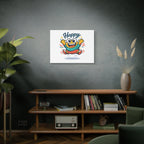 Happy Blob Cartoon Canvas | Bold Cartoon, Thick Outline, Kawaii Minimal