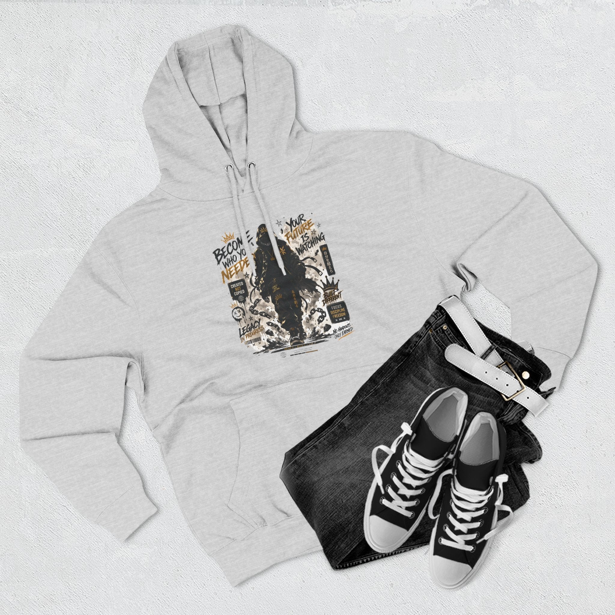Adventure Hoodie — "Become Your Own Hero" Graphic Pullover