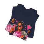 Boss Babe Pink Fashion Tee — Women’s Glam Money & Shopping Graphic Shirt