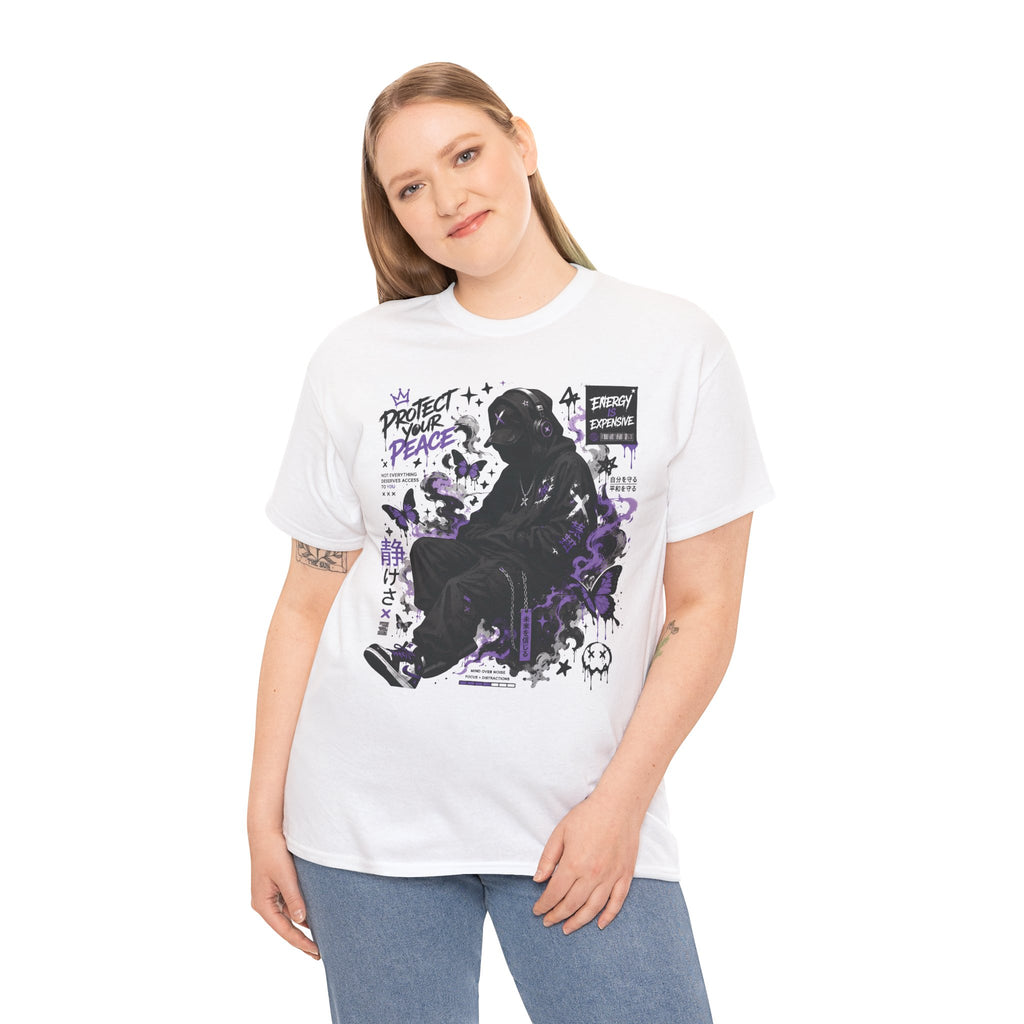 Peacekeeper Anime Graphic Tee — Purple Aesthetic Streetwear