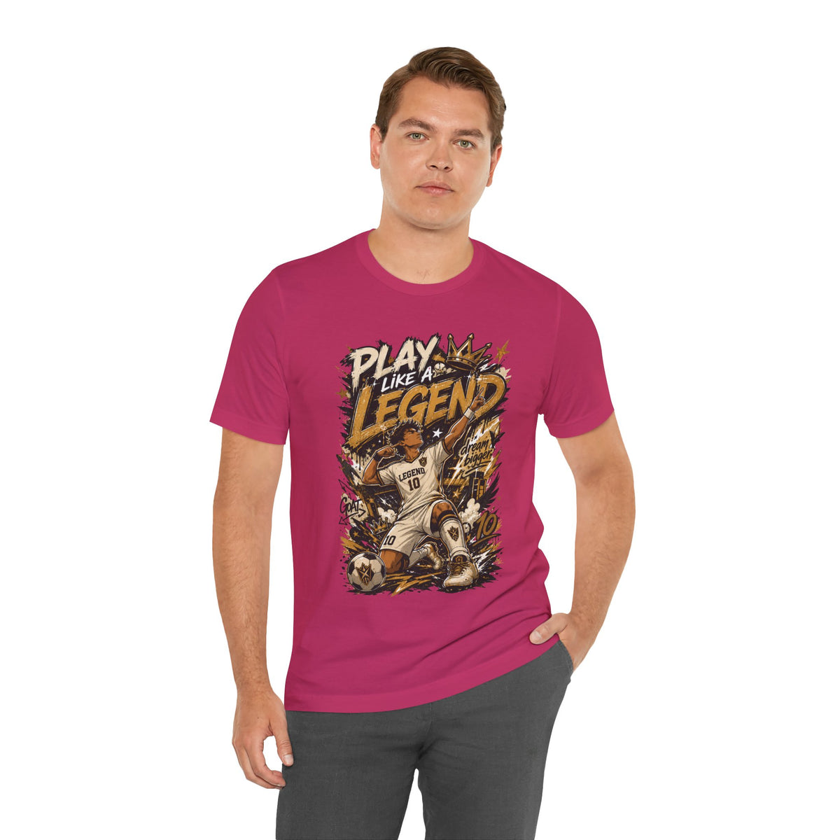 Play Like a Legend Soccer Graphic T Shirt