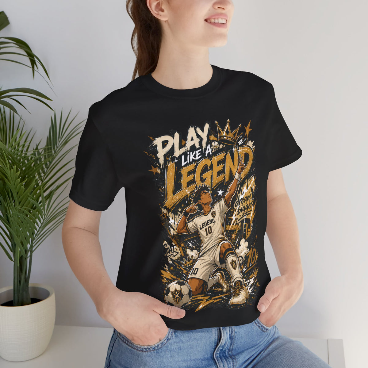 Play Like a Legend Soccer Graphic T Shirt