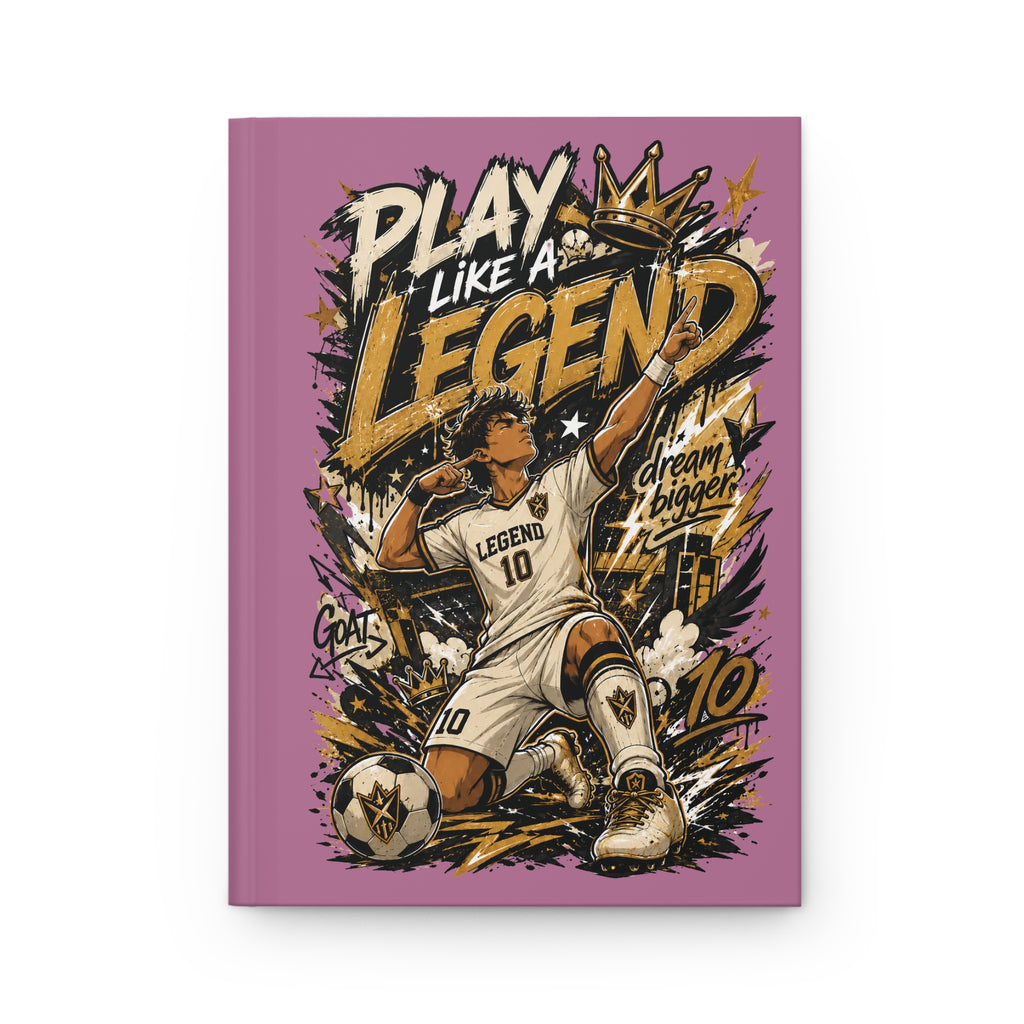 Play Like a Legend Soccer Hardcover Journal — Personalized "Your Name" Number 10 Notebook