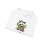 Happy Blob Cartoon Hoodie – Minimal Smiley Graphic Pullover
