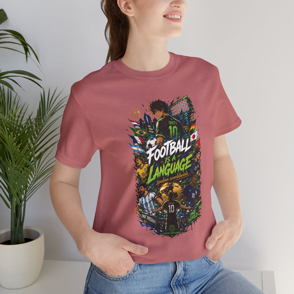 Football Language Graphic Tee — Soccer Fan Jersey Shirt