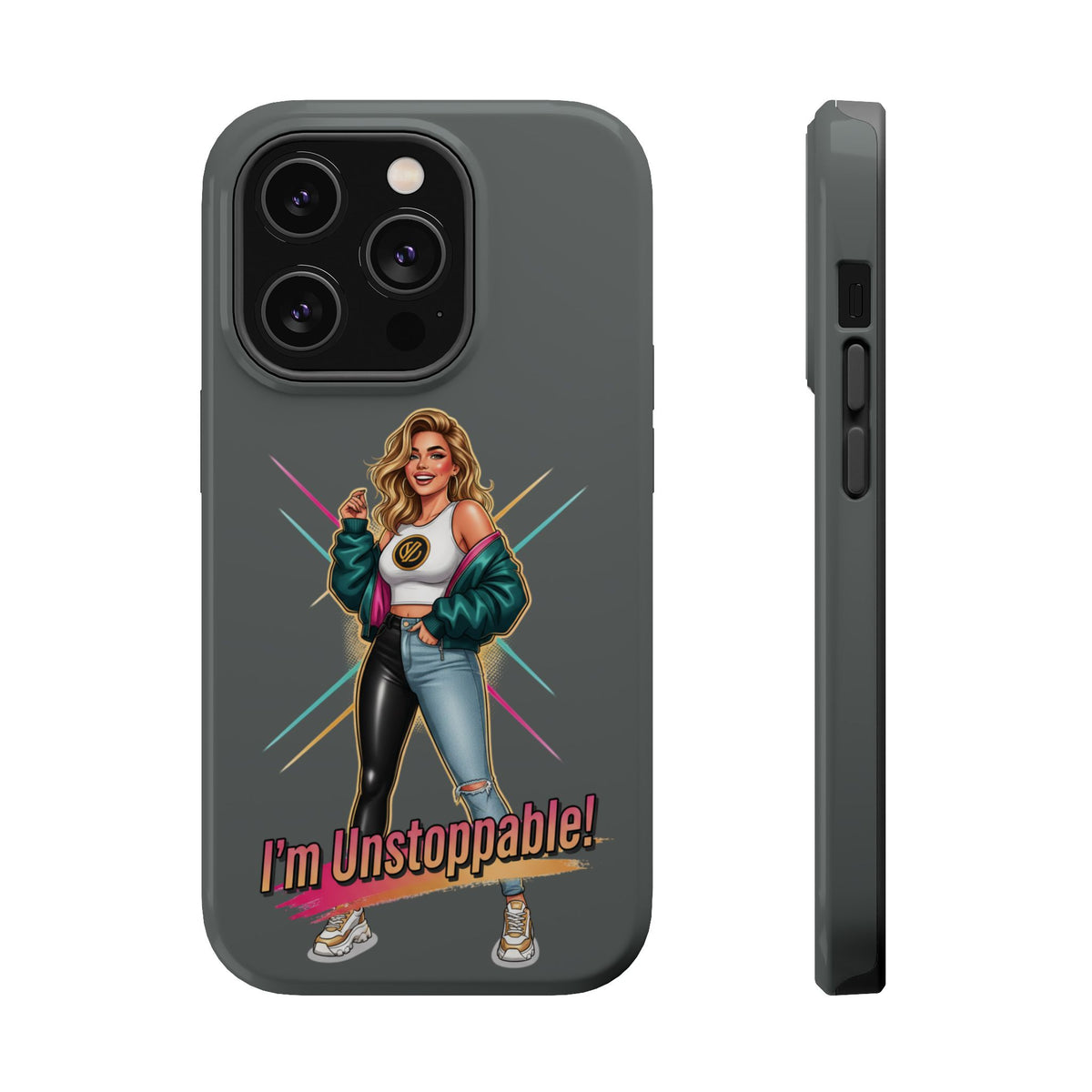 I'm Unstoppable Magnetic Protective Phone Case Gray