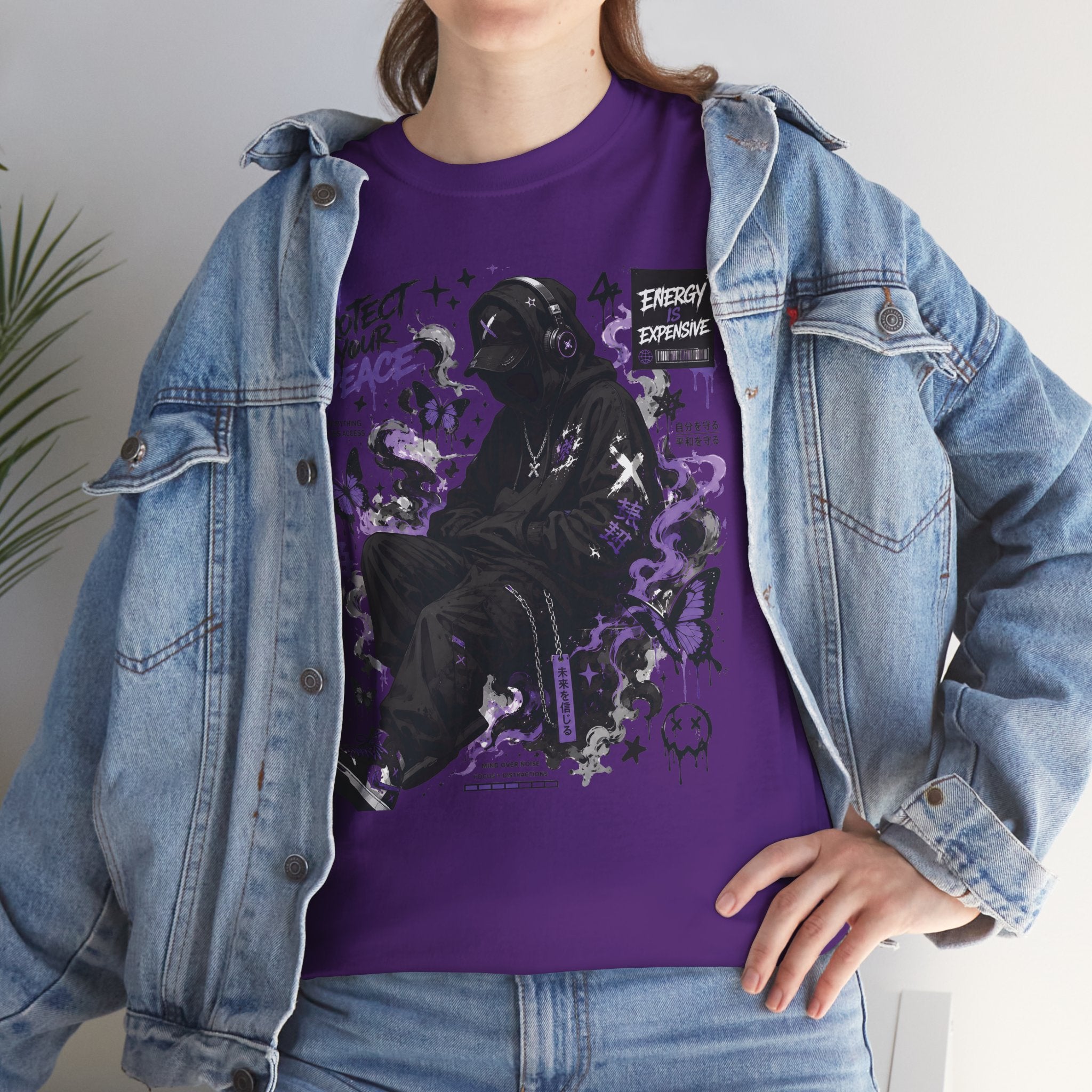 Peacekeeper Anime Graphic Tee — Purple Aesthetic Streetwear