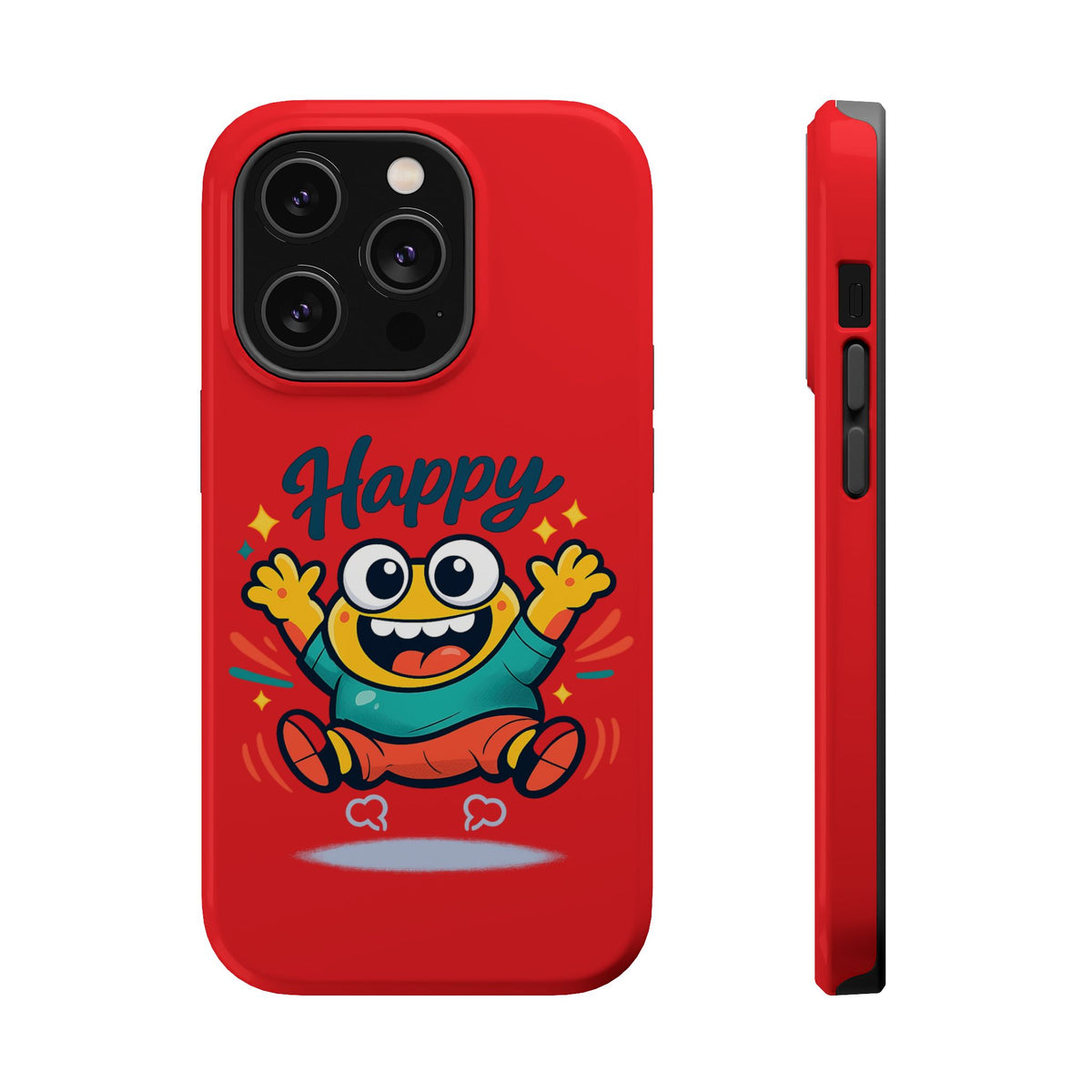 Happy Monster Magnetic Protective Phone Case Red
