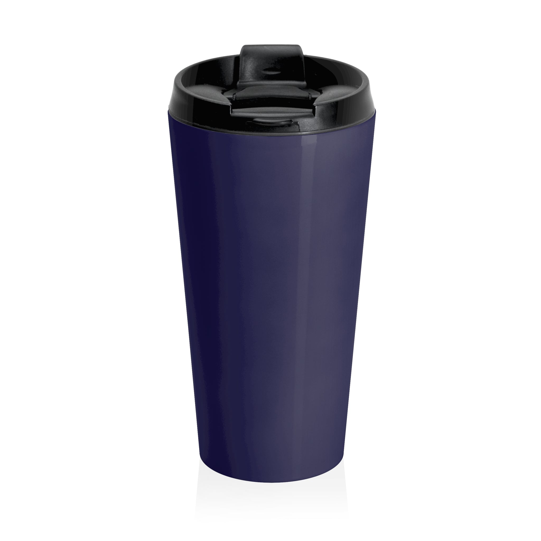 Galactic Dreamscape Travel Mug — 'Reality' Space Skull Stainless Steel Tumbler (Nautical Blue)