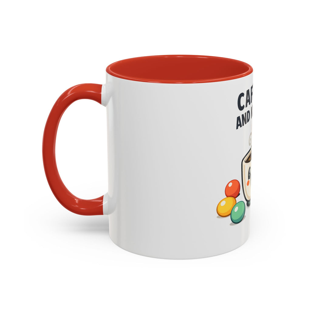 Caffeine and Kindness Coffee Mug — Cute Kawaii Tea Cup Accent Mug (11/15oz)