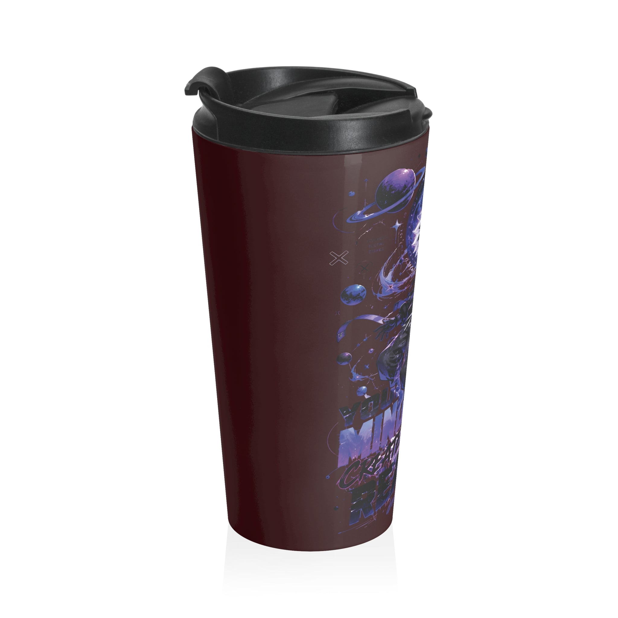 Your Mind Creates Reality Cosmic 15oz Travel Mug Rosewood