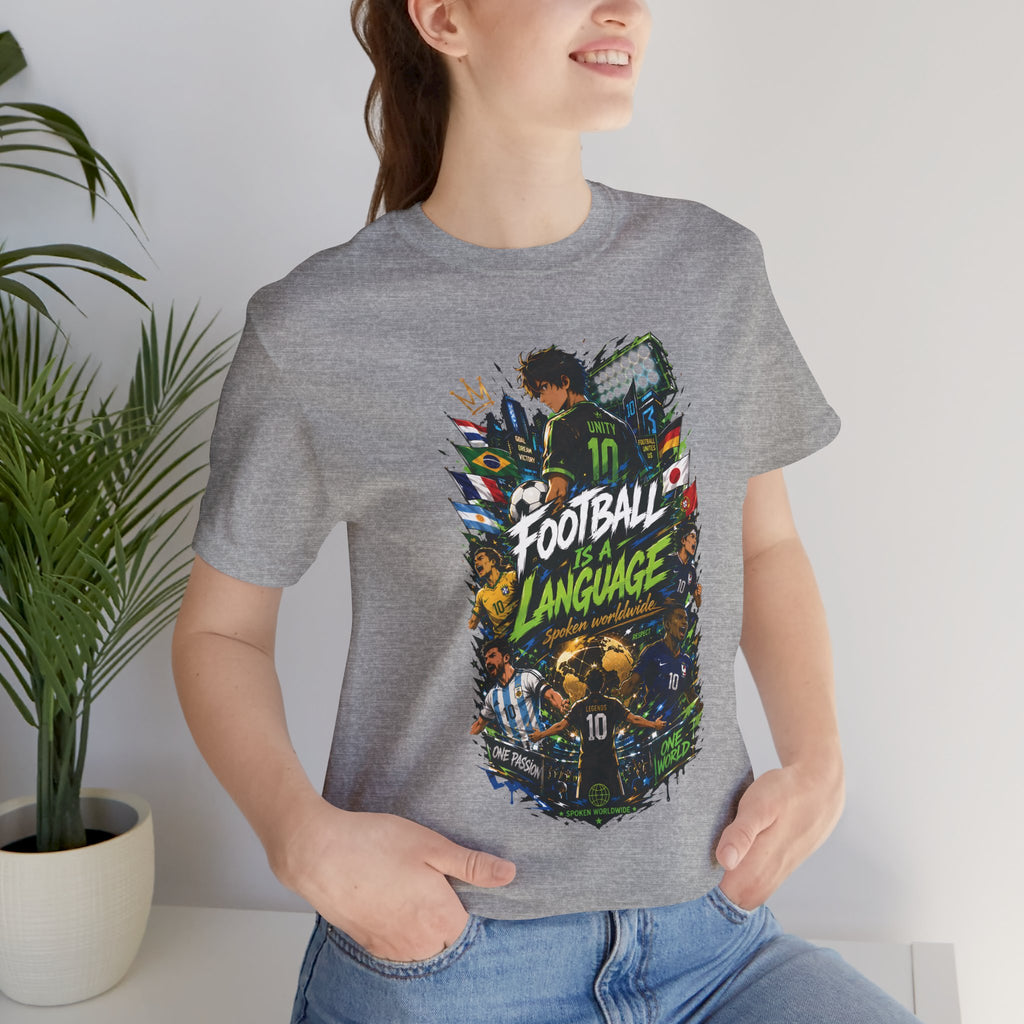 Football Language Graphic Tee — Soccer Fan Jersey Shirt