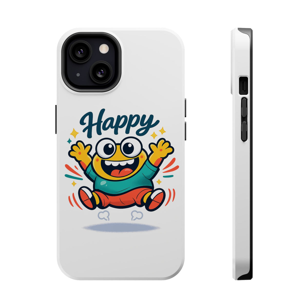 Happy Monster Magnetic Protective Phone Case White