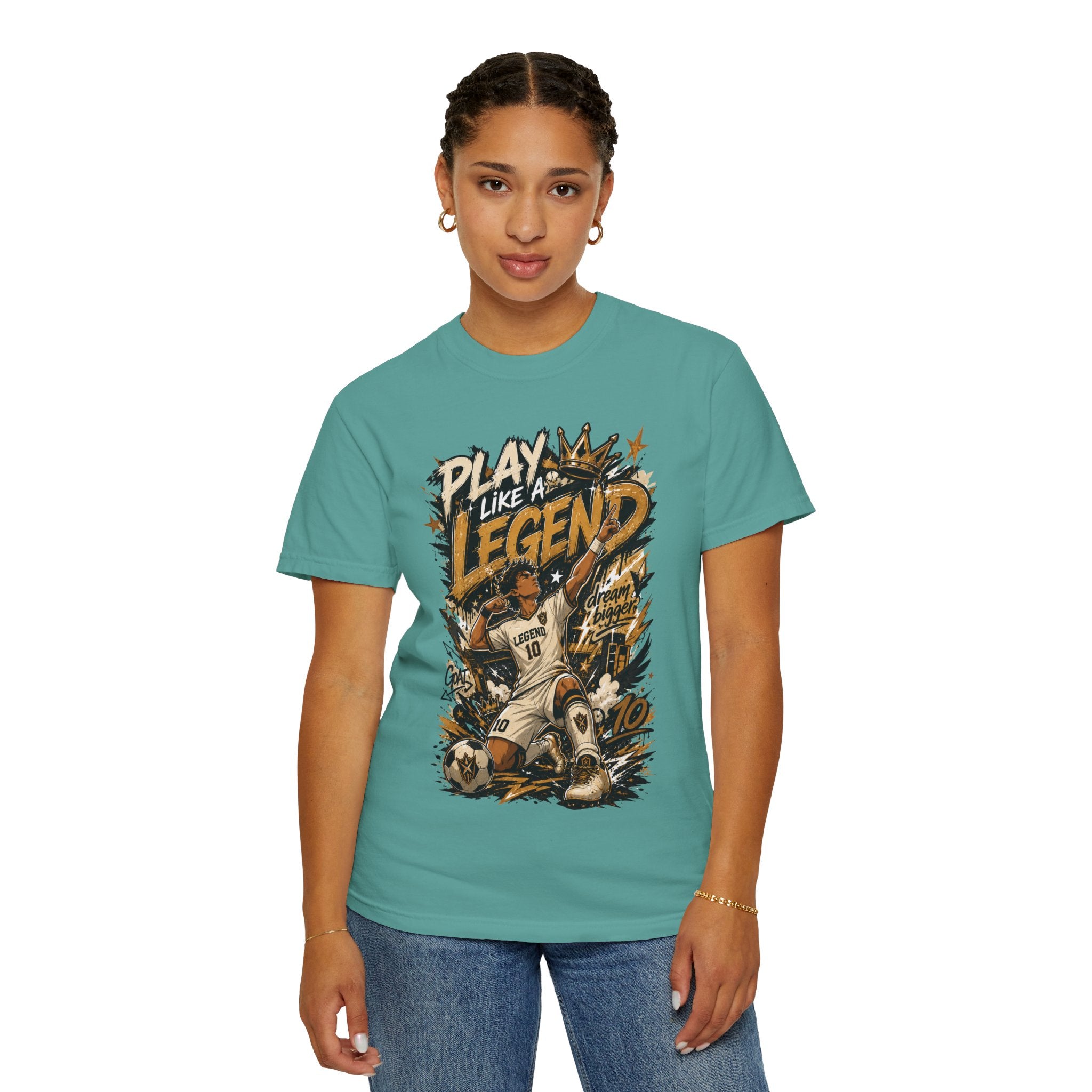 Play Like a Legend Soccer T-Shirt — Vintage Goal Celebration Graphic Tee