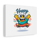 Happy Blob Cartoon Canvas Bold Kawaii Wall Art