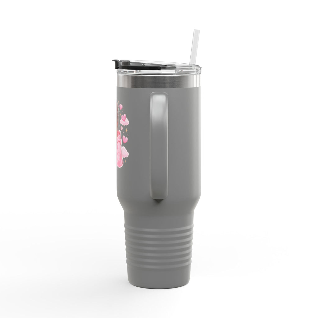 Cozy Pink Hoodie Girl 40oz Insulated Travel Mug