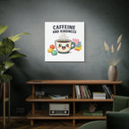 Caffeine and Kindness Canvas | Office Humor, Coffee Fuel Wall Art