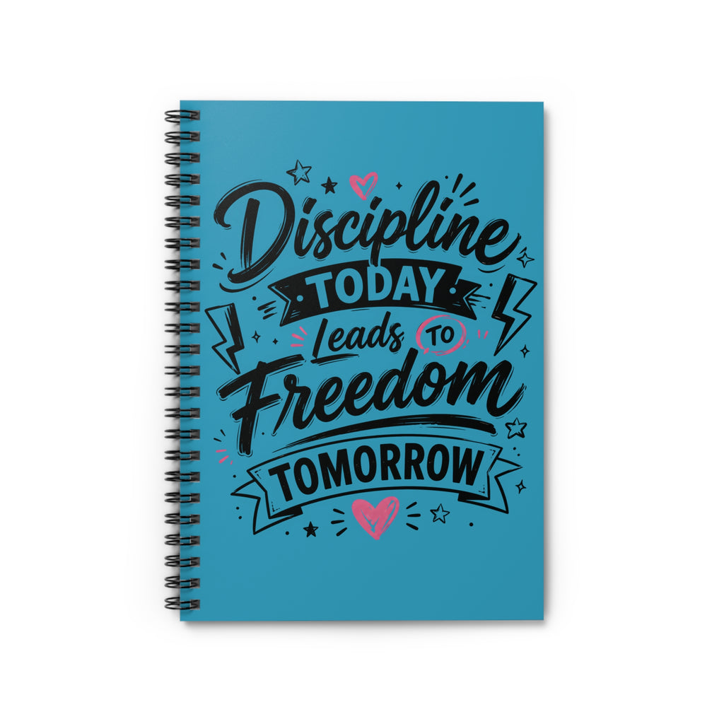 Discipline Today Leads to Freedom Tomorrow – Ruled Spiral Notebook
