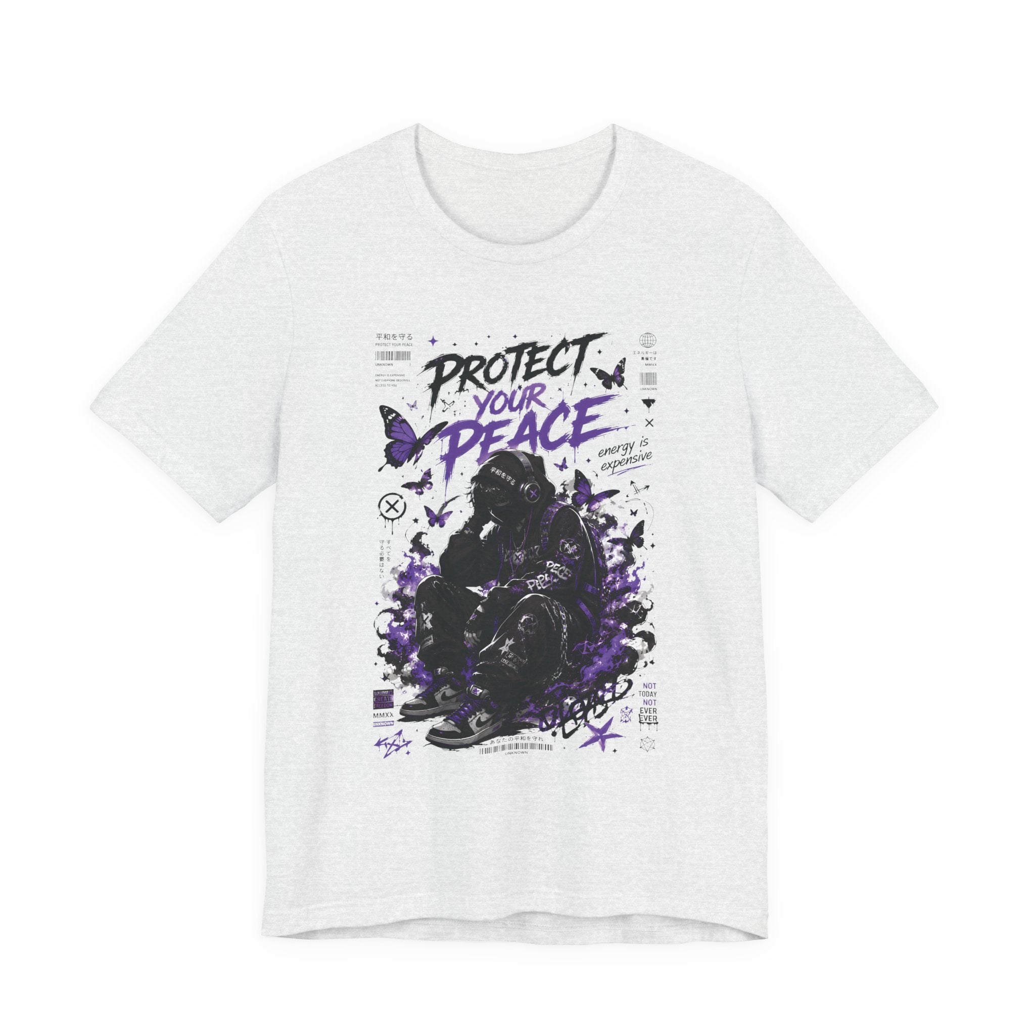 Protect Your Peace T-Shirt — Gothic Butterfly Graphic Tee