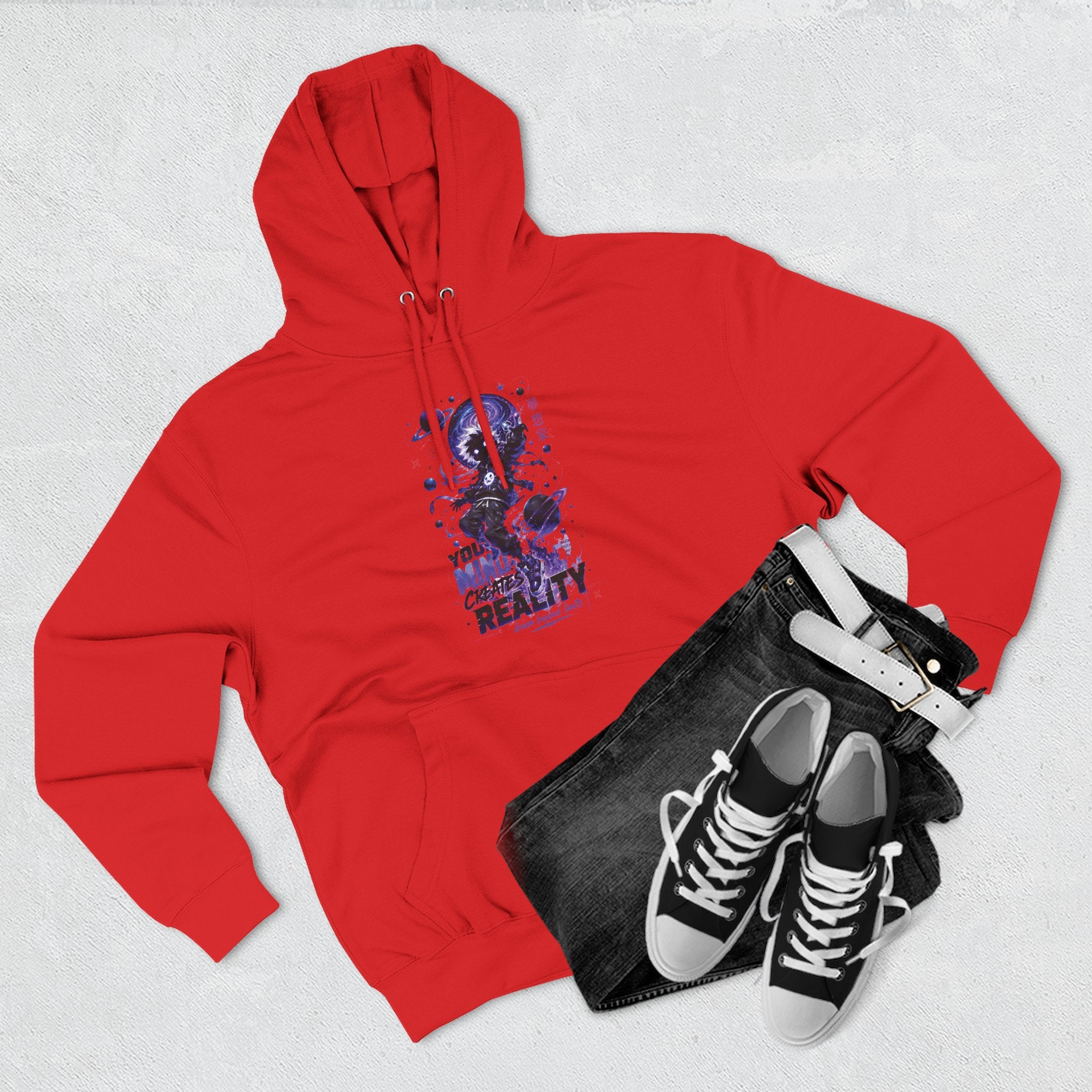 Galaxy Skate Hoodie — "You’re Not High, You’re Reality" Graphic Pullover
